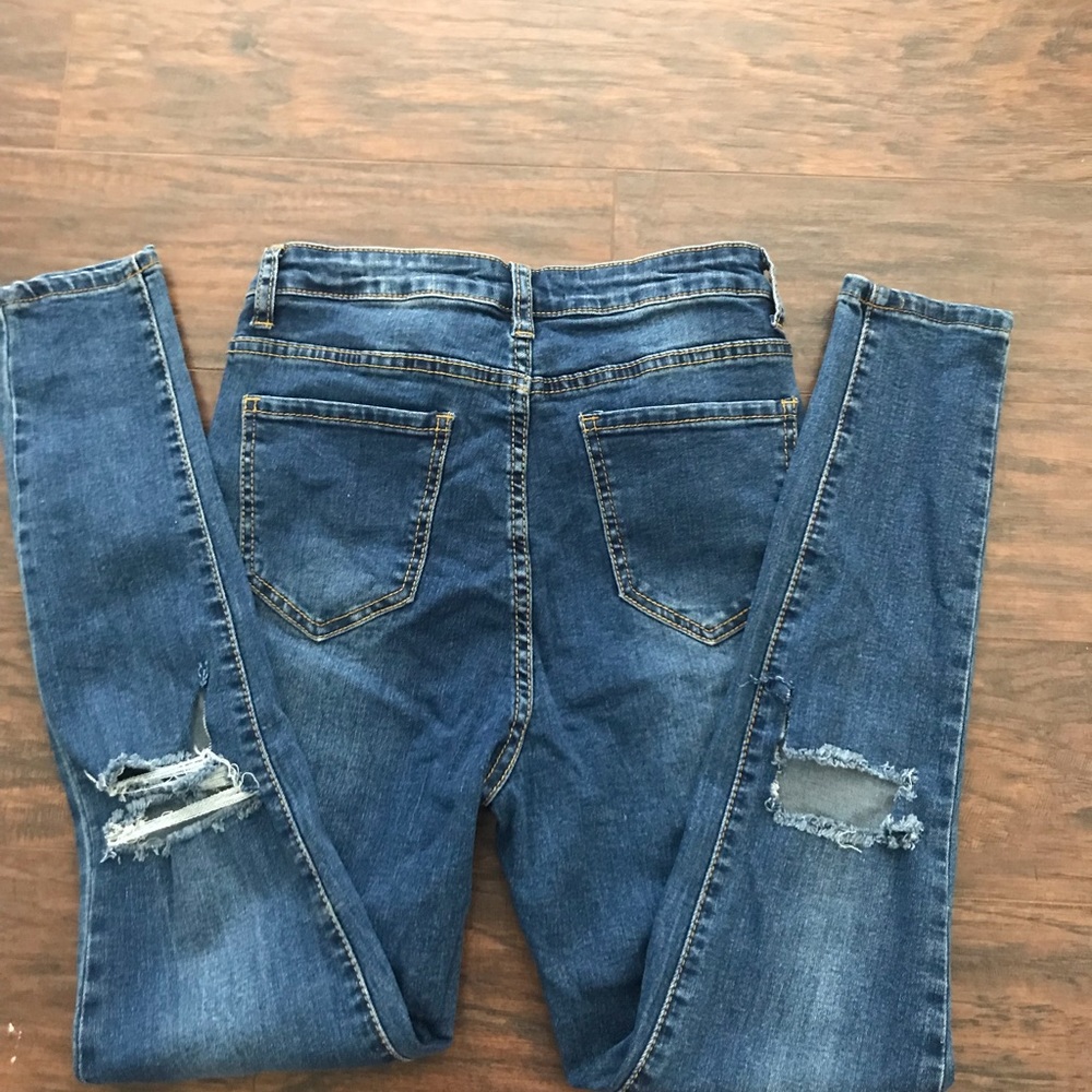Prettylittlething high waist distress skinny jeans - Picture 8 of 8